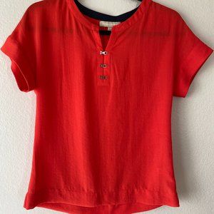 Banana Republic Ladies Blouse, orange, extra-small, petitie